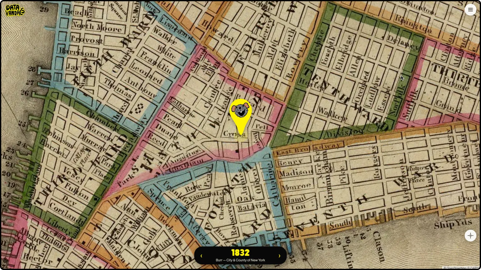 Old Maps app screens