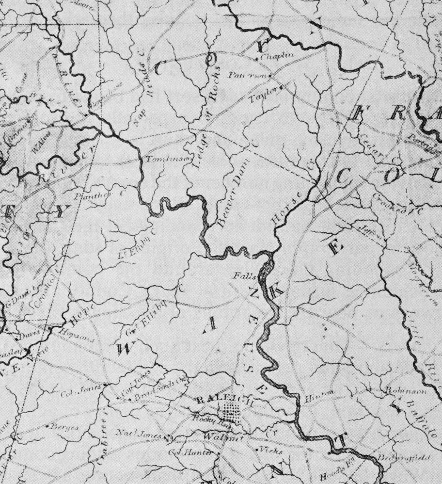 Map of the Falls of the Neuse