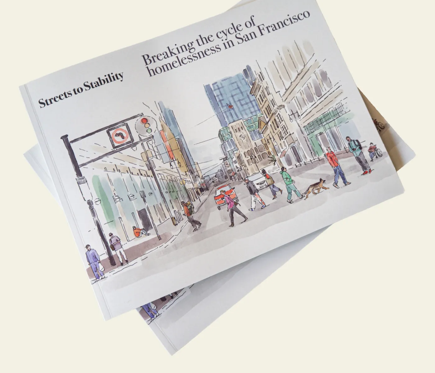The printed Streets to Stability booklet